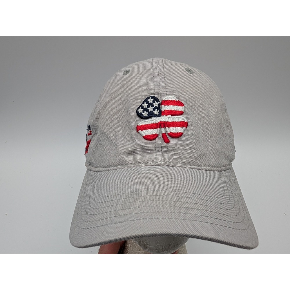 Black Clover Live Lucky Gray USA Flag Clover Hat Centennial 1921 Adjustable Cap